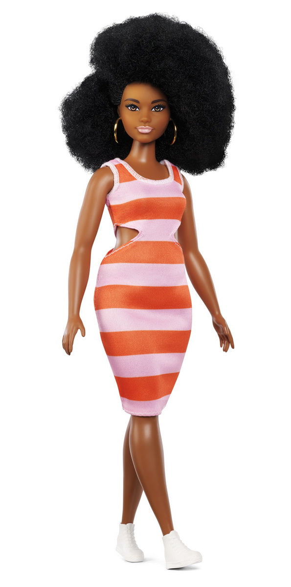 PAPUSA BARBIE FASHIONISTA AFROAMERICANA CU PARUL CRET [ps:acc6ce39-49d0-42b8-b4ef-aaa50db63af4]