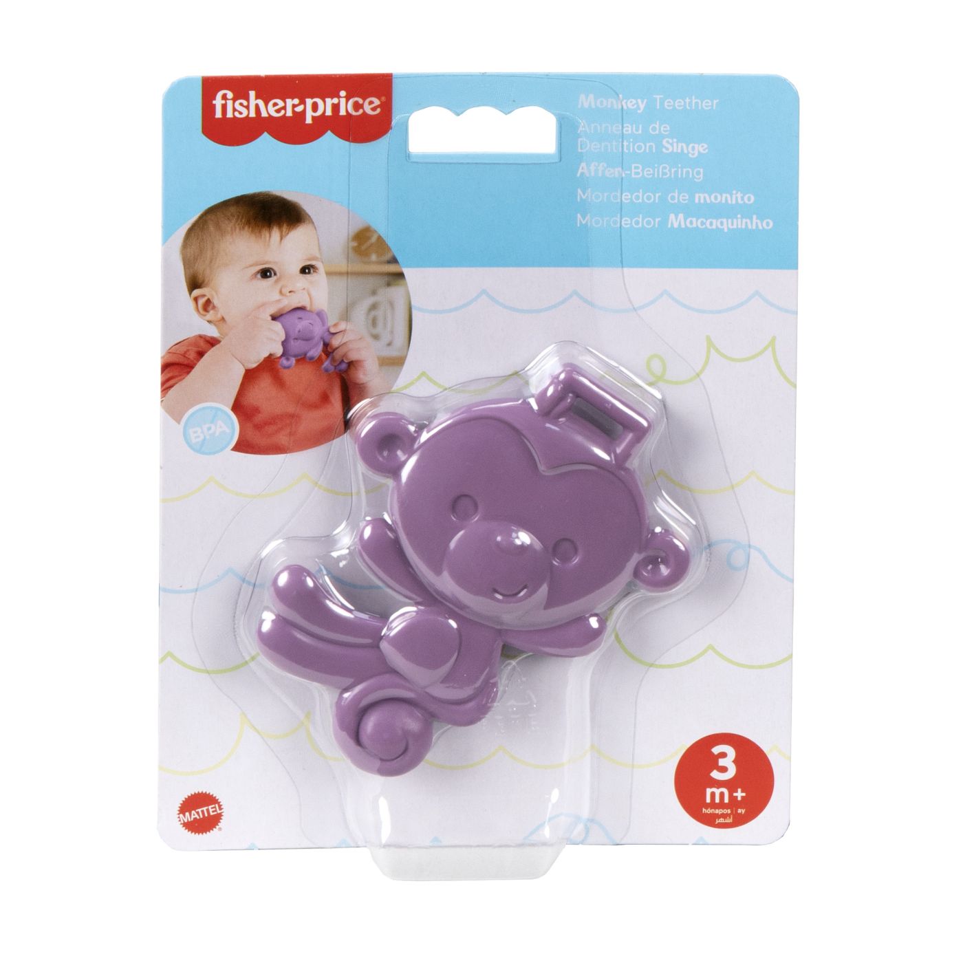 JUCARIE DENTITIE PENTRU BEBELUSI MAIMUTICA MOV Mattel - Imagine 1 [ps:d42450c7-c399-4549-8c0e-1b34fcd16e5d]