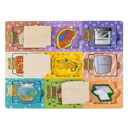 Puzzle din Lemn cu Usi și Obiecte Jumbo, 30x22.5cm - Default Title (1) [ps:950e273b-8729-4d7b-b2ad-ca0f536dd8cf]
