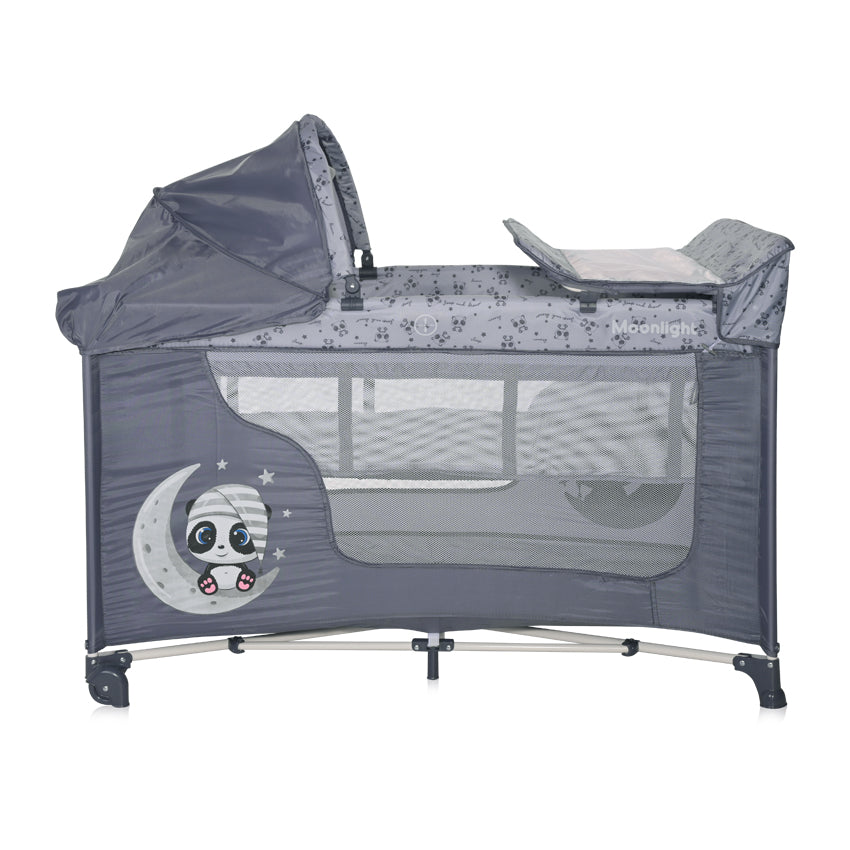 Pătuț Pliabil Lorelli Moonlight Plus, 2 Nivele, Cool Grey - Default Title (1) [ps:cc230250-2fb8-4601-bc08-71663ae28dad]