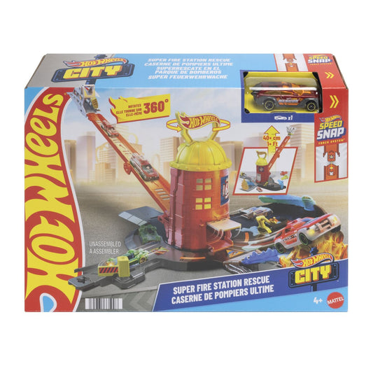 HOT WHEELS CITY SET DE JOACA SUPER STATIE DE POMPIERI CU - Imagine 1