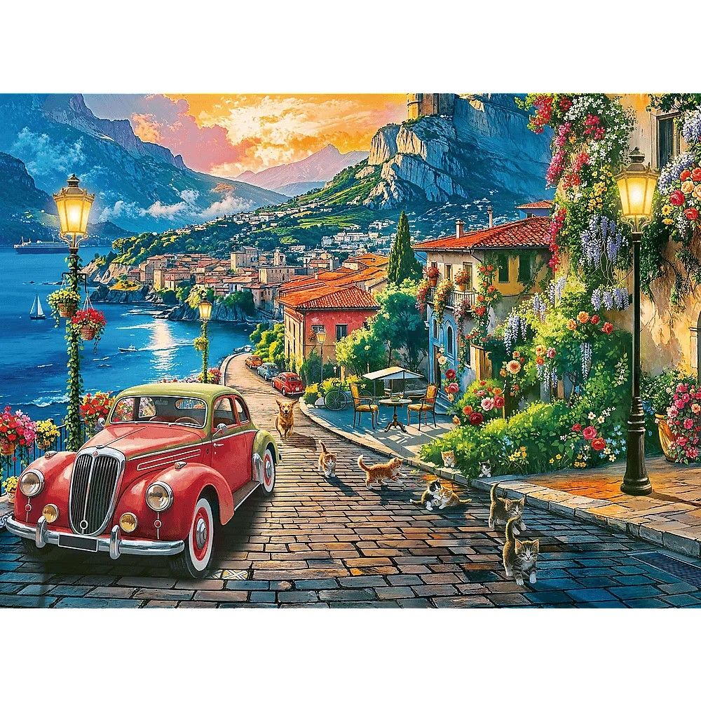 Puzzle Trefl 3000 piese - Oraș Italian pe Lac cu Poster - Default Title (1) [ps:796565c5-e454-4b25-85e8-73131d22cf04]