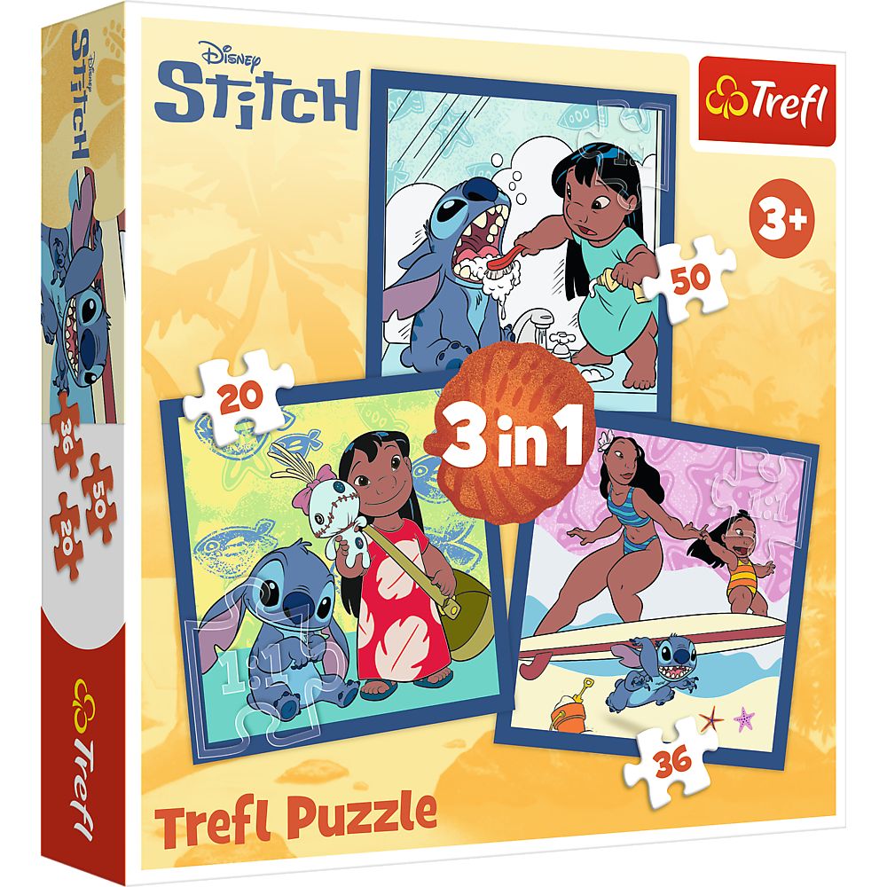 PUZZLE TREFL 3IN1 DISNEY STITCH ORA STITCH - Imagine 1 [ps:5d1aa05a-307d-495e-8ecd-6310d2fc339e]