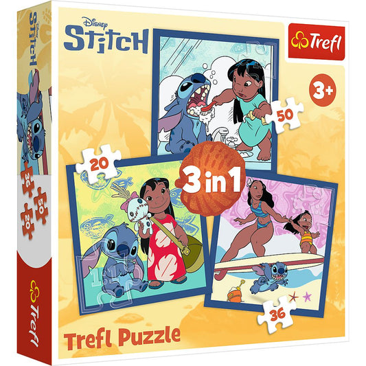 PUZZLE TREFL 3IN1 DISNEY STITCH ORA STITCH - Imagine 1 [ps:5d1aa05a-307d-495e-8ecd-6310d2fc339e]