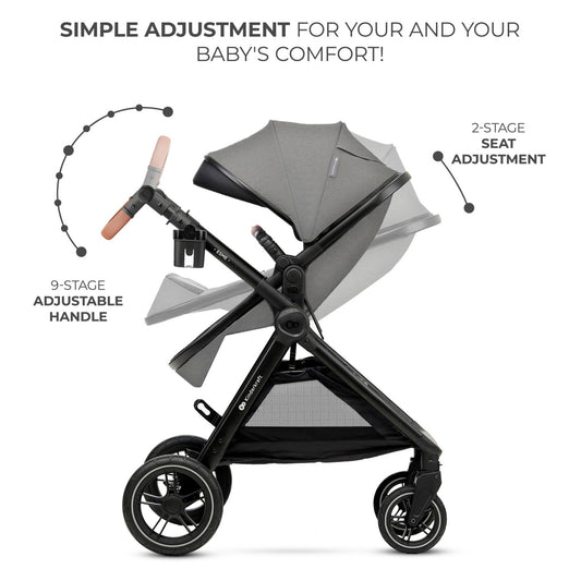 CARUCIOR KINDERKRAFT ESME, 3 IN 1, MOONLIGHT GREY - Gri Deschis