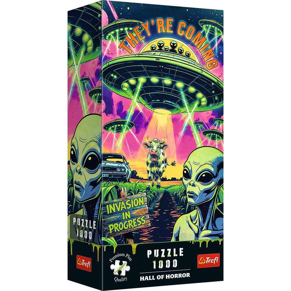 PUZZLE TREFL 1000 PREMIUM PLUS SALA GROAZEI OZN-URI - Imagine 1
