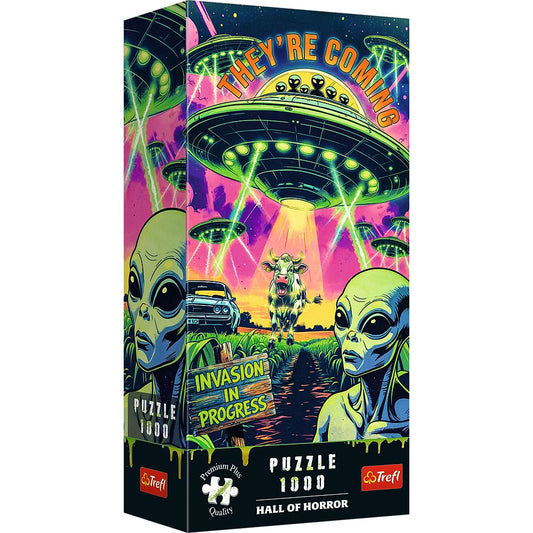 PUZZLE TREFL 1000 PREMIUM PLUS SALA GROAZEI OZN-URI - Imagine 1