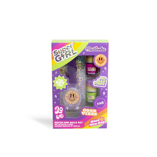 MARTINELIA SUPER GIRL SET CEAS SI 2 LACURI DE UNGHII - Imagine 1