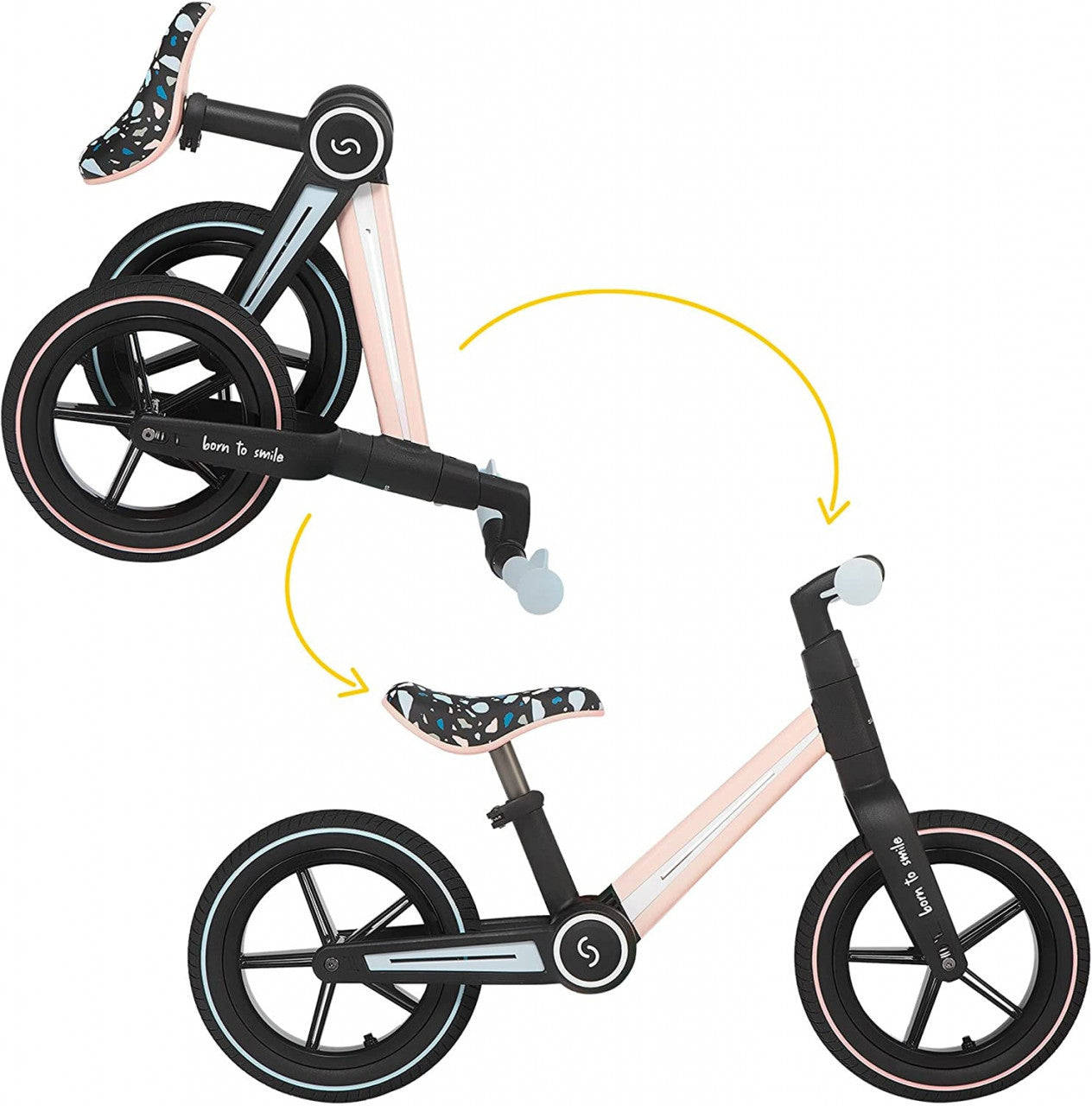 Bicicleta pliabila fara pedale Skiddou Ronny, Keep Pink, Roz - Imagine 1 [ps:8c2b8c09-b432-4fd5-9f01-2f05282d6aca]