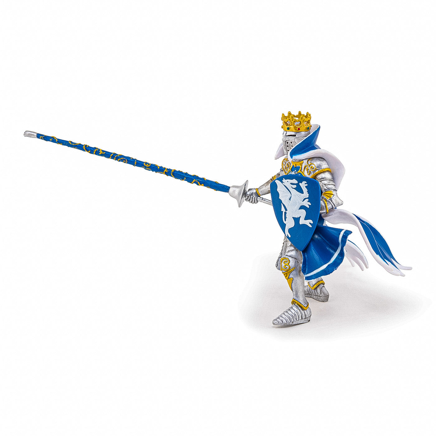 PAPO FIGURINA REGE CU BLAZON DRAGON albastru - Albastru