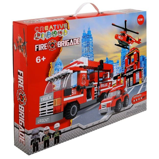 Cuburi Construcție Stație Pompieri Jumbo - 709 Piese - Default Title (1) [ps:d13ef80d-be95-4c88-80c4-812cf00bb0c5]