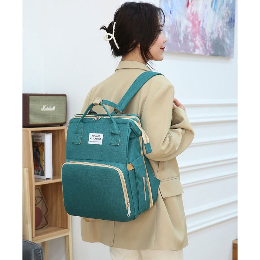 Rucsac Multifunctional Flippy cu Patut Pliabil | infant.ro - Verde (1) [ps:81c563ec-6948-4651-a17f-ac720ee623da]