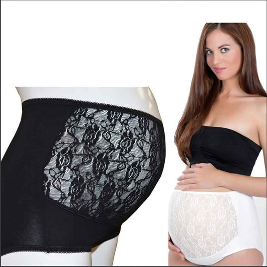 Chiloti pentru gravide cu dantela, BabyJem (Marime: L, - Imagine 1