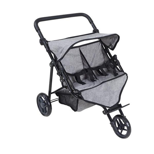 Cărucior Dublu Papuși Knorr Toys Duo, Jeans Grey - Default Title (1) [ps:d71cbd12-1ee7-4471-a6dd-56b01c3c7e77]