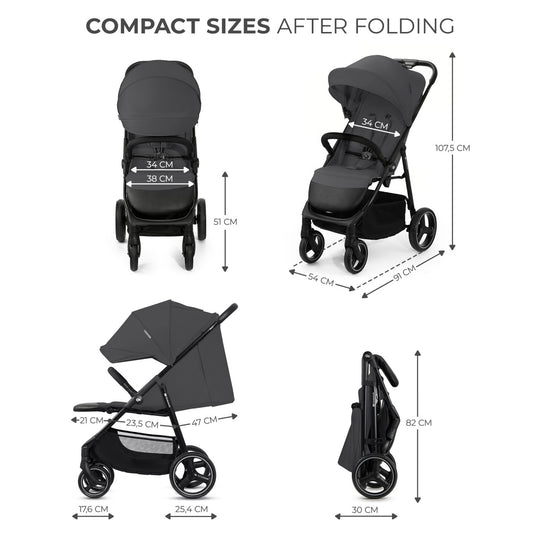 CARUCIOR SPORT KINDERKRAFT TRIG3 GRANITE GREY - Gri [ps:43d74626-525b-4aaf-b302-e5d180c082be]