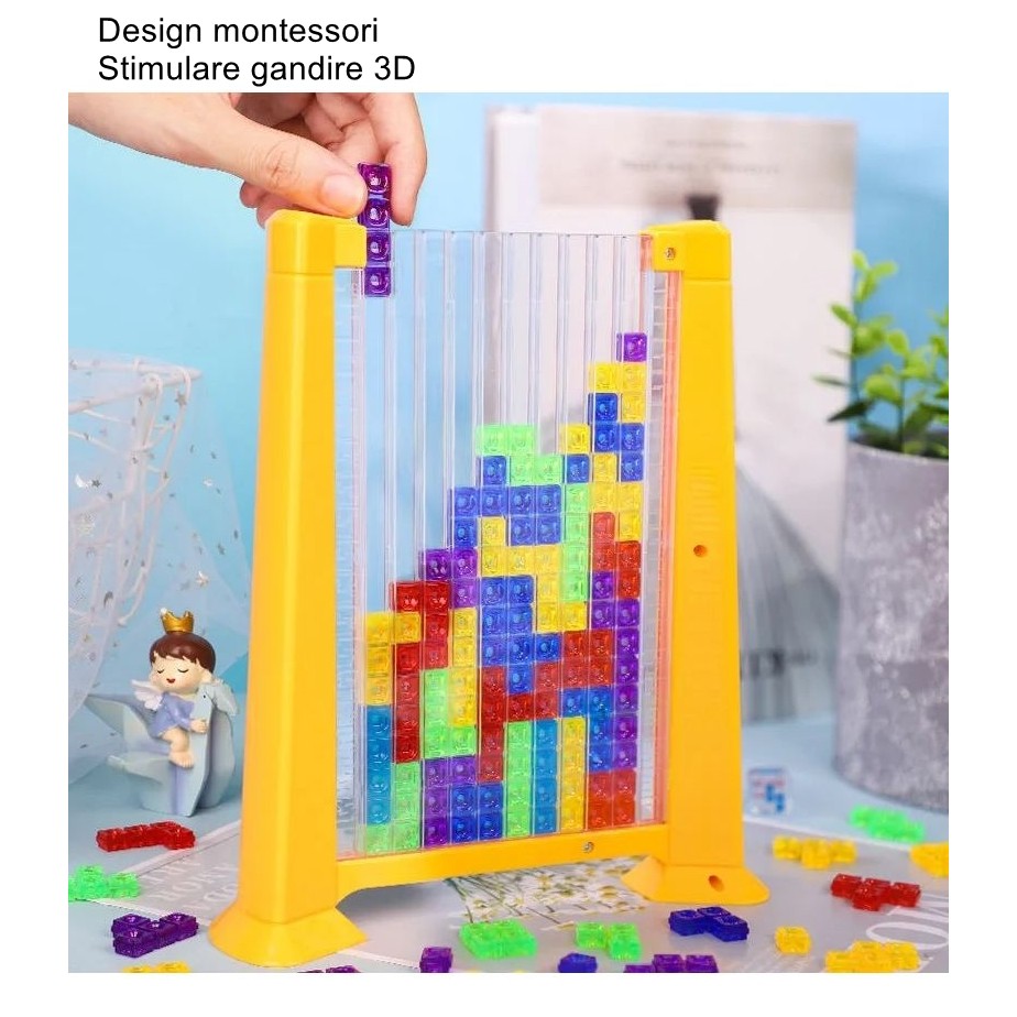 Joc Inteligență Tetris Tangram Flippy, 70 Piese, Montessori - Galben (1) [ps:aa55de8f-9960-4151-9595-459b17da7835]