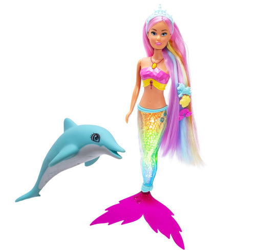 Papusa Steffi Sirena cu Coada Curcubeu si Delfin - Simba - Default Title (1) [ps:ed4b6be3-32f7-465c-b5a4-0848de5cf6fc]