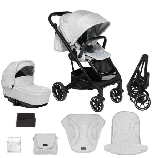 Carucior 2 in 1 Skiddou Moss Normandic Dream, Gri - Gri