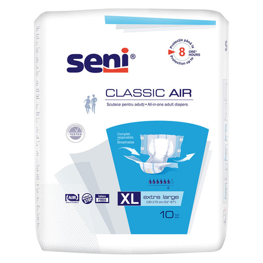 SENI Classic Air, scutece pentru adulti, XL, 10 buc - Imagine 1