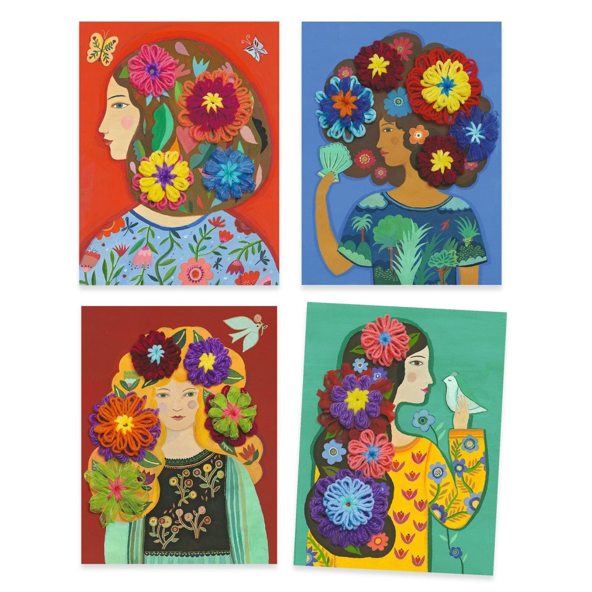Set Creativ Portrete cu Flori în Păr Djeco - Artă pentru - Default Title (1) [ps:972c4751-e522-42b8-878b-ff99a2a3a380]