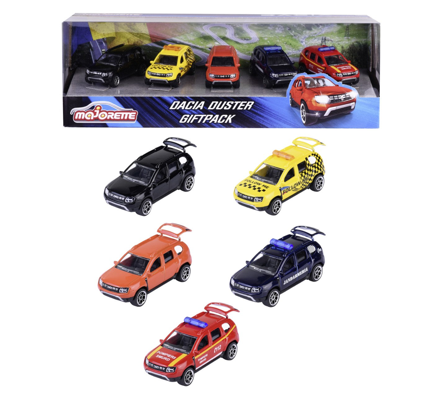 MAJORETTE DACIA DUSTER SET 5 MASINUTE SCARA 1:64 Simba - Imagine 1 [ps:02daf651-94bd-4441-a542-96c31ca2a01a]