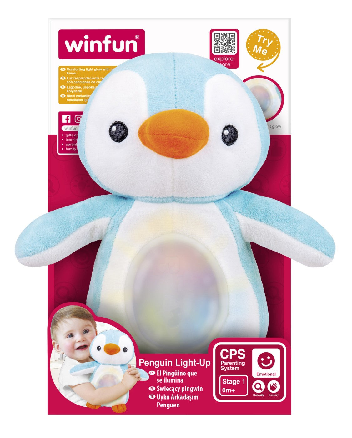 WINFUN JUCARIE PINGUIN ALBASTRU CU SUNETE SI LUMINI - Imagine 1 [ps:32185195-783d-4f6c-9937-a1d1c6f7bf61]