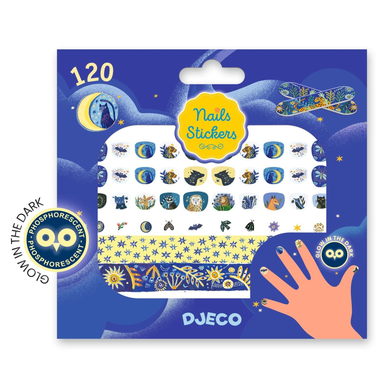 Stickere pentru unghii model Reflectia lunii, Djeco - Imagine 1 [ps:94687b4f-abd2-44d5-9044-15dea077443a]