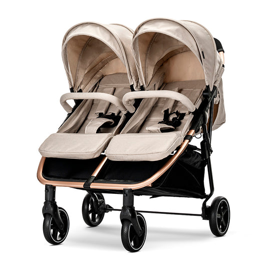Cărucior Gemeni Lorelli Duo, Aluminiu, Beige - Beige new (1) [ps:0dc3ac57-5363-4afc-83fb-9ab2d3ebd721]