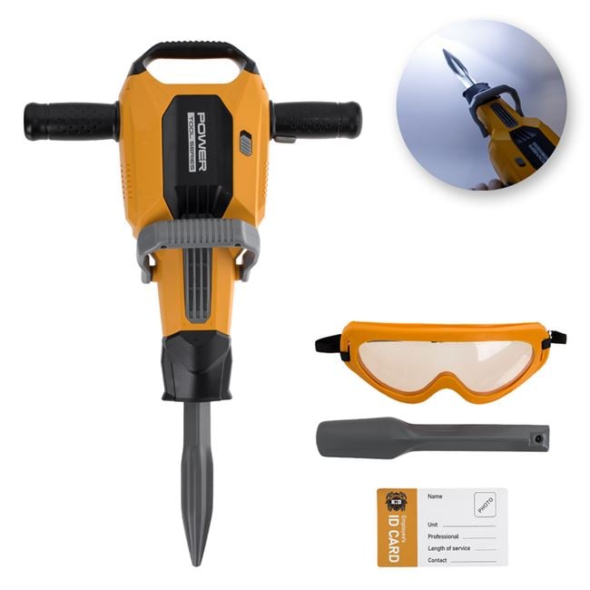 Ciocan Pneumatic Jucărie cu Sunet și Ochelari Jumbo, 40cm - Galben (1) [ps:8bd68be3-e1db-49db-b074-f13474a73a4b]