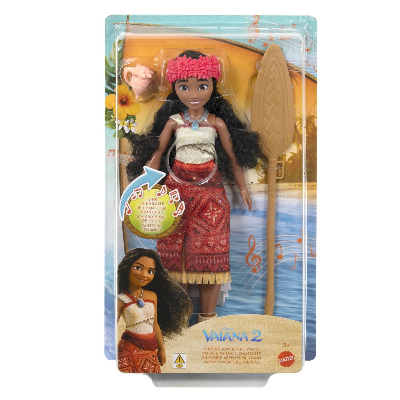 DISNEY PRINCESS PAPUSA VAIANA 2 CANTAREATA Mattel - Imagine 1