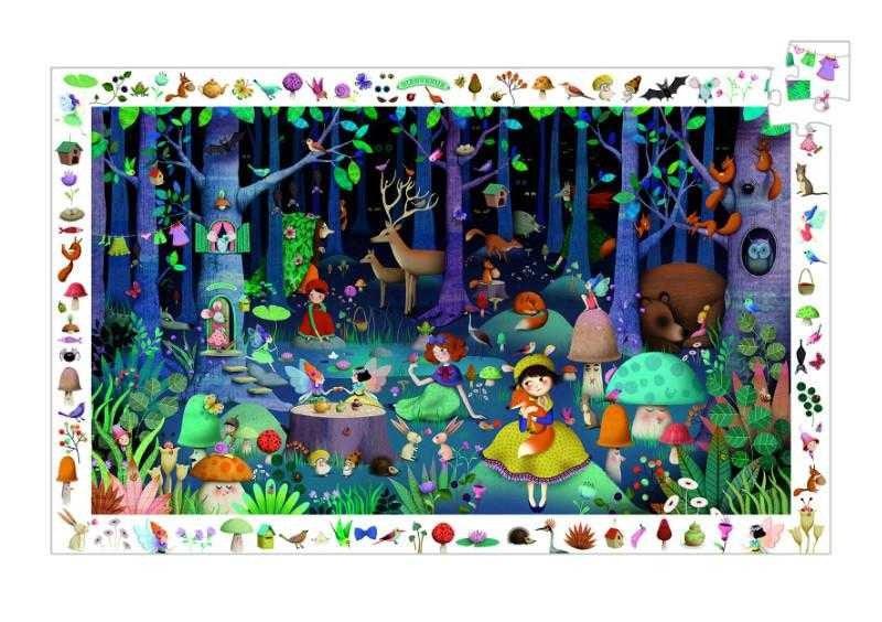 Puzzle observatie Padurea fermecata, Djeco - Imagine 1