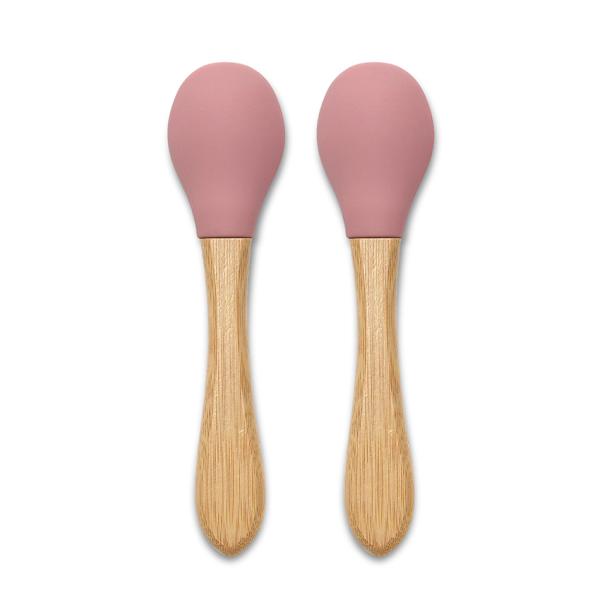 Set 2 Lingurițe Silicon și Bambus Lorelli, 6 luni+, Fresh - Pink (1) [ps:483603d5-bcb3-471a-bfdb-ae7249ee65e1]