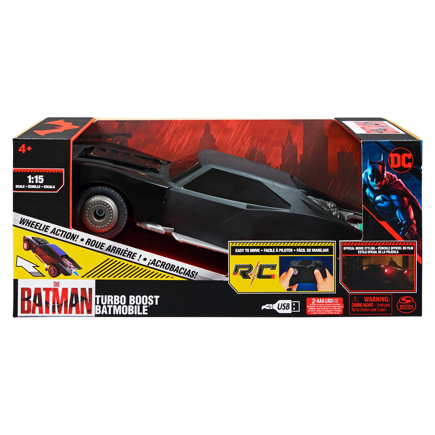 BATMAN FILM MASINA TURBO A LUI BATMAN RC SCARA 1:15 Spin - Imagine 1 [ps:8337ff5a-13a8-43be-b562-3827024aad95]