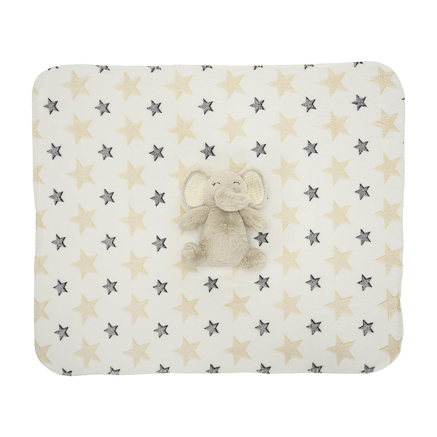 Păturică Moale cu Elefant Lorelli Nappy, Blue, 90x75 cm - Beige (1) [ps:454e6376-2953-4fde-a830-6eb095ddef6e]