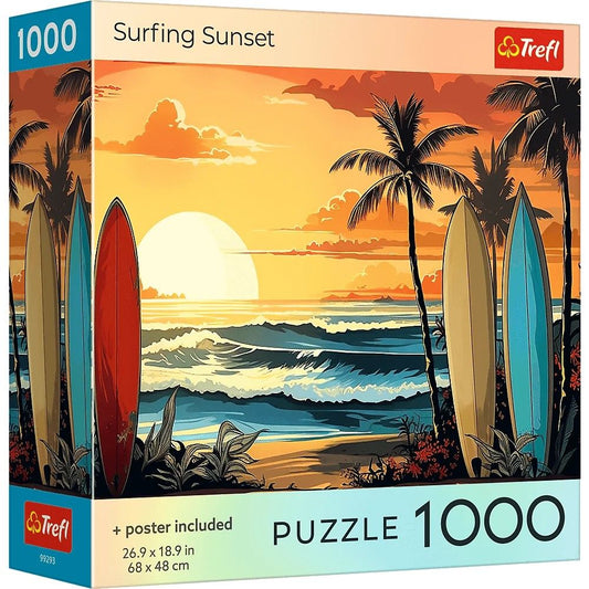 PUZZLE TREFL 1000 COLECTIA SUA APUS DE SOARE PENTRU SURF - Imagine 1 [ps:72fdbbc5-30c7-4ed2-84aa-19435c2416ad]