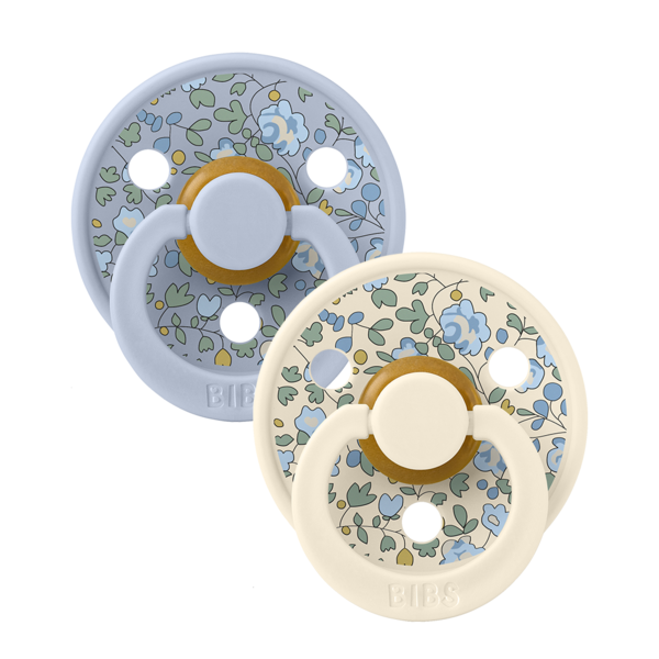 Set 2 Suzete BIBS x Liberty Colour Eloise Latex, 0 luni+ - Dusty Blue/Ivory (1) [ps:59268123-6b3a-4ef6-99b9-aef46151ce8b]