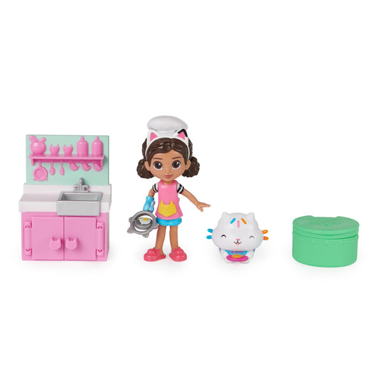 GABBYS DOLLHOUSE SET PAPUSA 9.7CM CU PISICUTA BUCATARIA LUI GABBY [ps:7ce4a72c-e012-49b6-bdaa-c98da2bdd3a5]