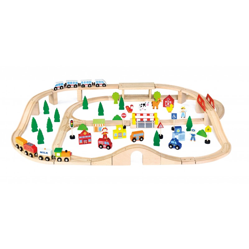 Set de trenulete din 90 de piese Viga - Imagine 1 [ps:22ab7def-d2fd-4f0a-a9d3-2fffceca649d]
