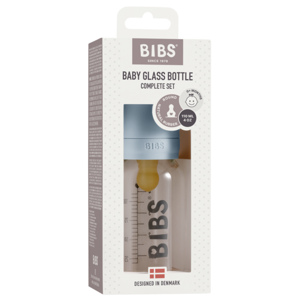 Biberon BIBS Anticolici din Sticlă, 110ml, Dusky Lilac - 110 ml (1) [ps:8703fe5b-3dbc-43e7-8889-9aceb931ccaf]
