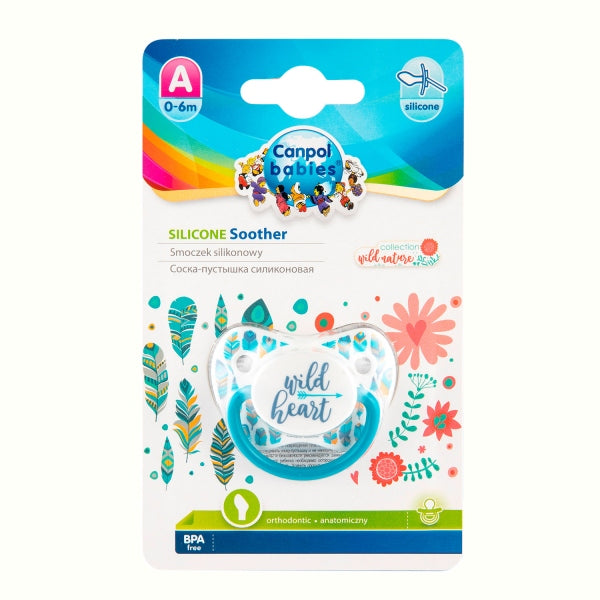 Canpol Babies Suzeta Orthodontica Din Silicon 0-6 Luni Wild Nature_Turquaise - 23/285_Tur [ps:4c462f94-edd5-4150-b01e-a1125377ee76]