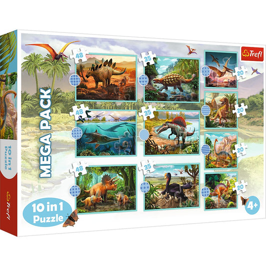 PUZZLE TREFL 10IN1 LUMEA DINOZAURILOR - Imagine 1