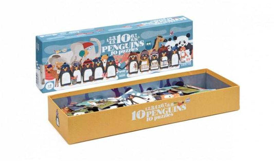 Puzzle progresiv 1,2,3..10 pinguini, Londji - Imagine 1 [ps:3631a95a-ecad-4f0c-8d1e-c0960b347fd8]