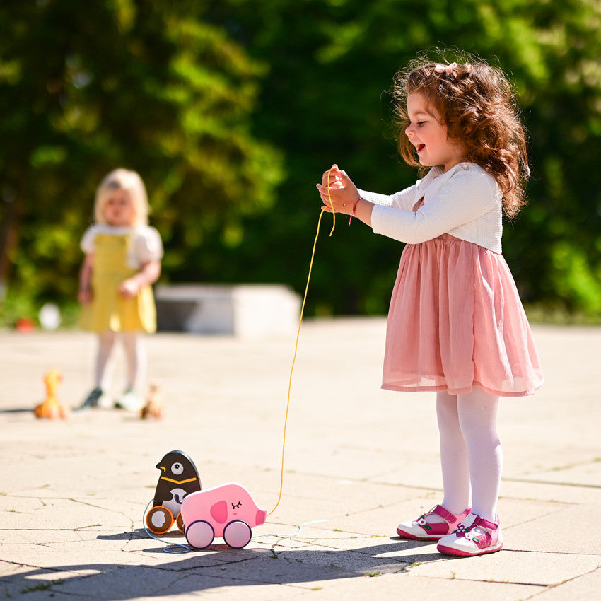 Jucărie de tras Lorelli Piggy Pink, 9-36 luni | infant.ro - bej catelus (1) [ps:56243b0b-8a61-448a-a919-88e370db67f1]