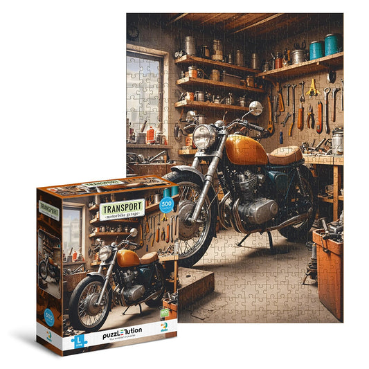 Puzzle Motorbike Garage Dodo Toys, 500 piese - Default Title (1) [ps:feae7d1e-13ae-4d04-8de1-026e4c83dd8d]