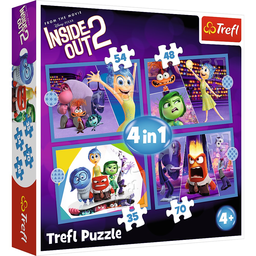 PUZZLE TREFL 4IN1 DISNEY INSIDE OUT 2 O LUME PLINA DE EMOTII - Imagine 1 [ps:50a29f09-1dd2-44d4-a36b-274506c57910]