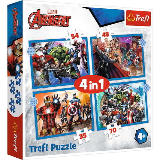 PUZZLE TREFL 4IN1 AVENGERS - RAZBUNATORII CURAJOSI - Imagine 1 [ps:1ee8891a-1047-4a76-b539-c615bfa8a04c]