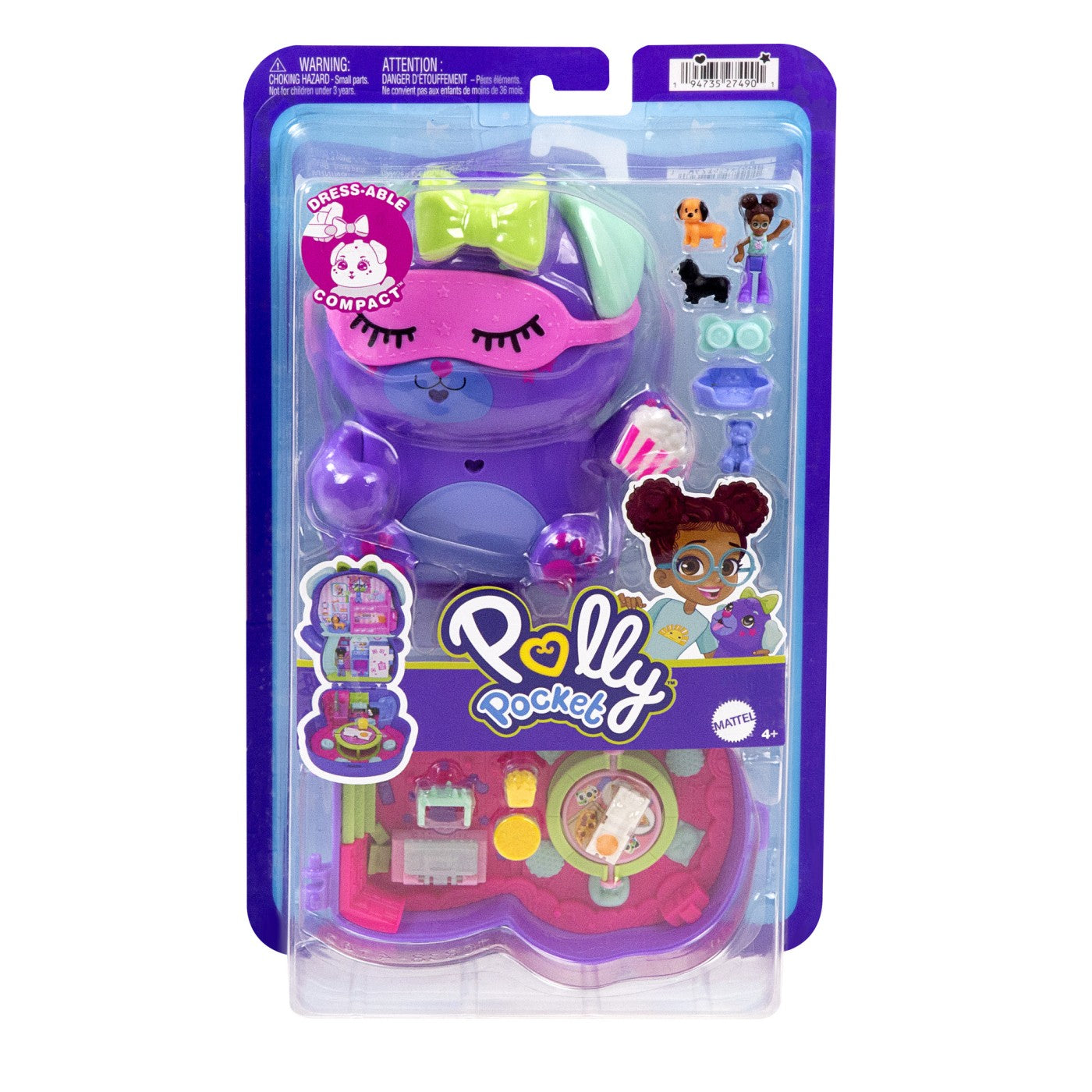 POLLY POCKET SET GENTUTA ANIMALUT CATELUS IN PIJAMA CU - Imagine 1 [ps:3cbdd982-f751-4ba3-8336-fc30d0de22fd]