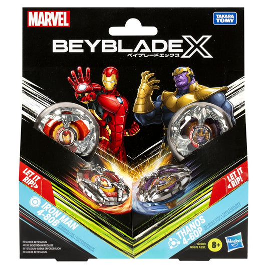 BEYBLADE X MARVEL SET DUO IRON MAN 4-80B SI THANOS 4-60P - Imagine 1 [ps:80b5ec52-46c4-4073-8aa1-7041d7f75674]