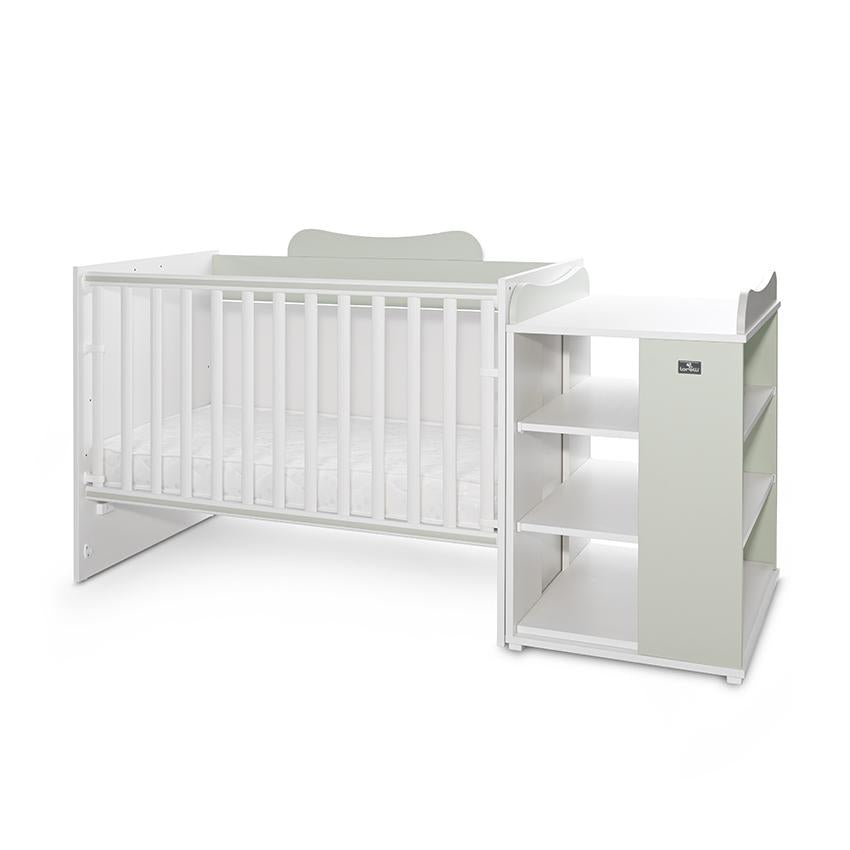 Pătuț Modular Multifuncțional Lorelli Multi, White Orchid - White Milky Green (1) [ps:6c47caeb-ae99-4f83-9c6d-c6985abd2f6e]