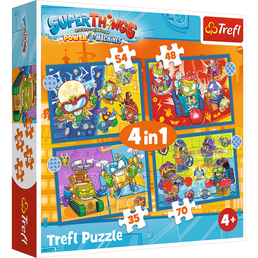 PUZZLE TREFL 4IN1 SUPER THINGS SUPER ACTIUNEA - Imagine 1 [ps:a5579171-6a8a-4b31-b737-25d1c225c9bb]